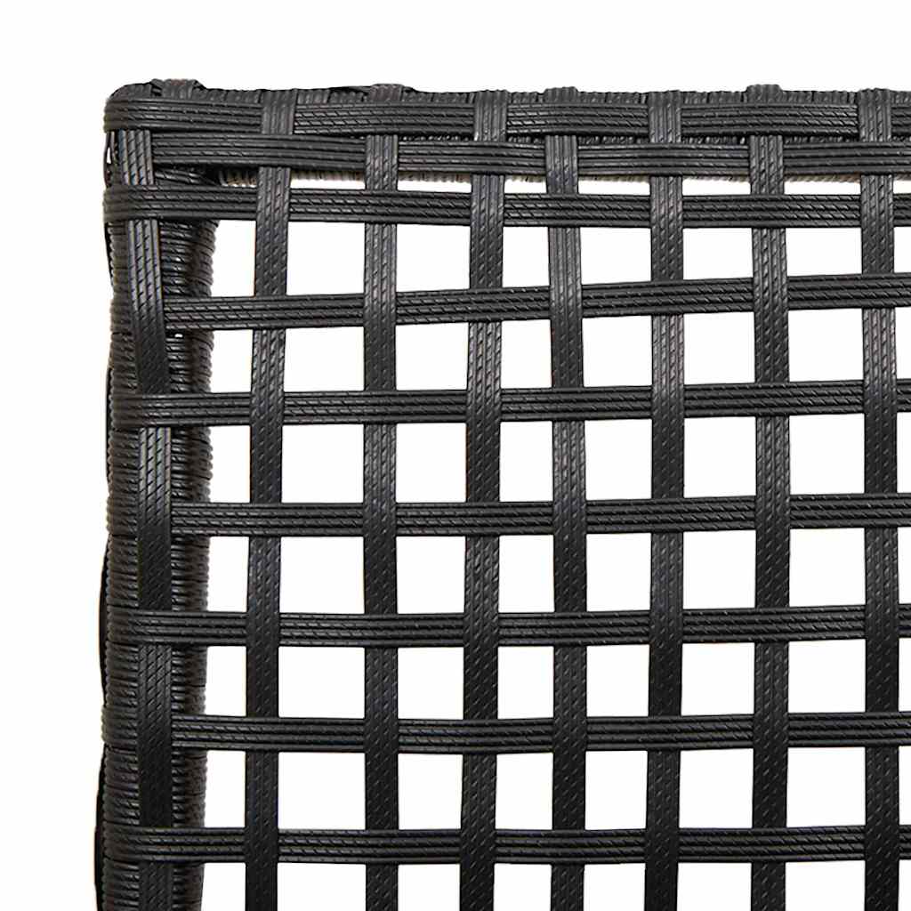 Gartenstuhl 2 pcs Schwarz 55 x 53 x 85 cm Poly-Rattan