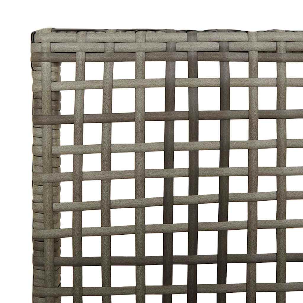 Gartenstuhl mit Kissen 2 pcs Grau 55 x 53 x 85 cm Poly-Rattan