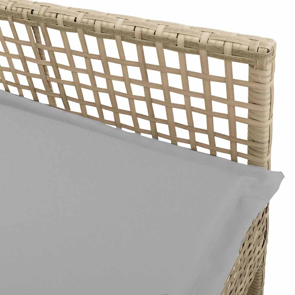vidaXL Chaises de jardin avec coussins 2 pcs Beige 55 x 53 x 85 cm Résine tressée