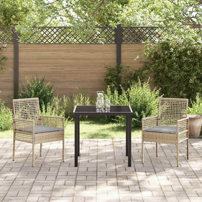 vidaXL Chaises de jardin avec coussins 2 pcs Beige 55 x 53 x 85 cm Résine tressée