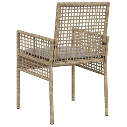 vidaXL Chaises de jardin avec coussins 2 pcs Beige 55 x 53 x 85 cm Résine tressée