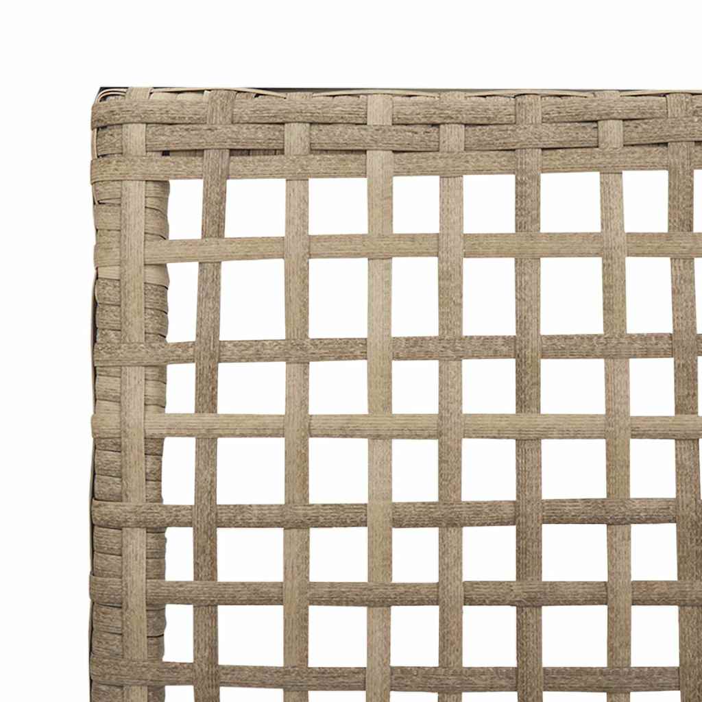 Gartenstuhl mit Kissen 2 pcs Beige 55 x 53 x 85 cm Poly-Rattan