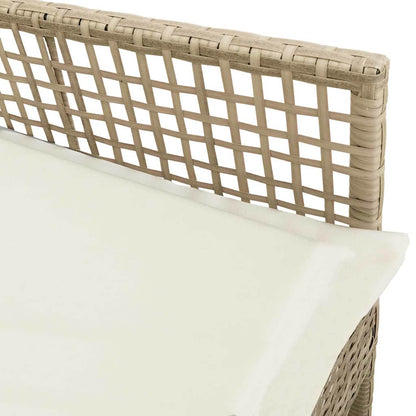 Gartenstuhl mit Kissen 2 pcs Beige 55 x 53 x 85 cm Poly-Rattan