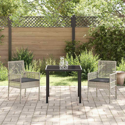 Gartenstuhl 2 pcs Hellgrau 55 x 53 x 85 cm Poly-Rattan