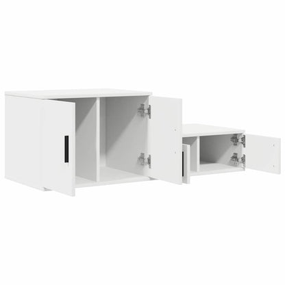 vidaXL Aufbewahrungsschrank 2 pcs Weiß 127 x 41 x 40 cm Holzwerkstoff