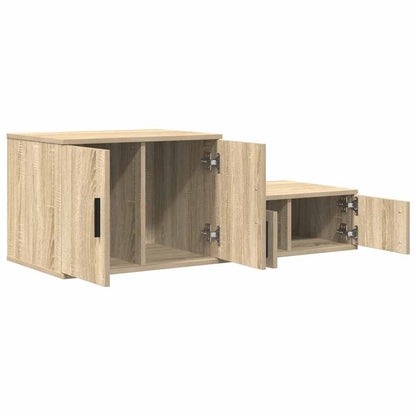 Aufbewahrungsschrank 2 pcs Sonoma-Eiche 127 x 41 x 40 cm