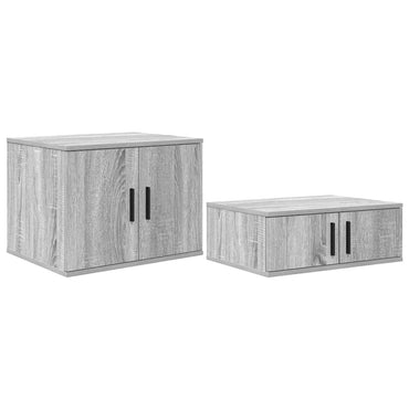 vidaXL Aufbewahrungsschrank 2 pcs Graues Sonoma 127 x 41 x 40 cm