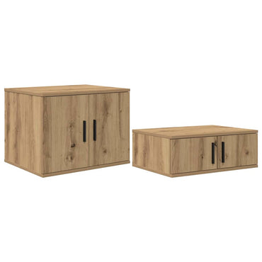 vidaXL Aufbewahrungsschrank 2 pcs Artisan-Eiche 127 x 41 x 40 cm