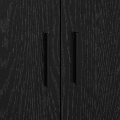 vidaXL Aufbewahrungsschrank 2 pcs Schwarz Eichen-Optik