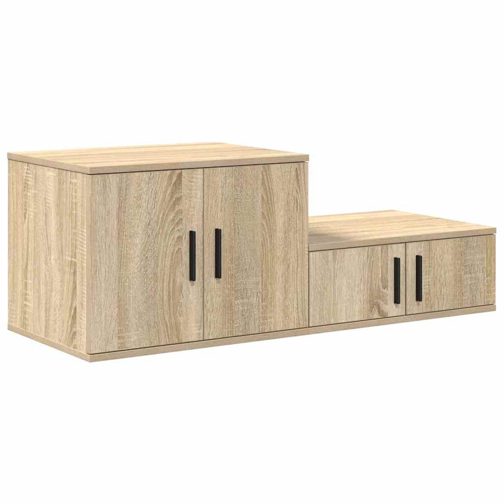 vidaXL Aufbewahrungsschrank 2 pcs Sonoma-Eiche 118 x 41 x 40 cm