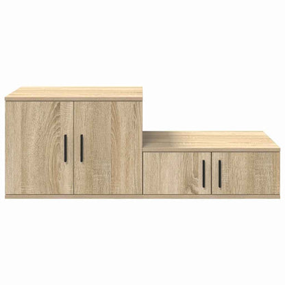 vidaXL Aufbewahrungsschrank 2 pcs Sonoma-Eiche 118 x 41 x 40 cm