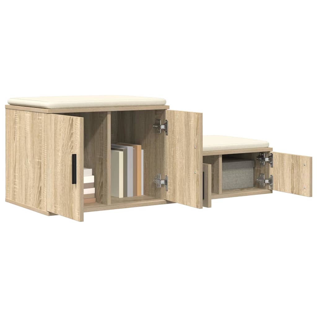 vidaXL Aufbewahrungsschrank 2 pcs Sonoma-Eiche 118 x 41 x 40 cm
