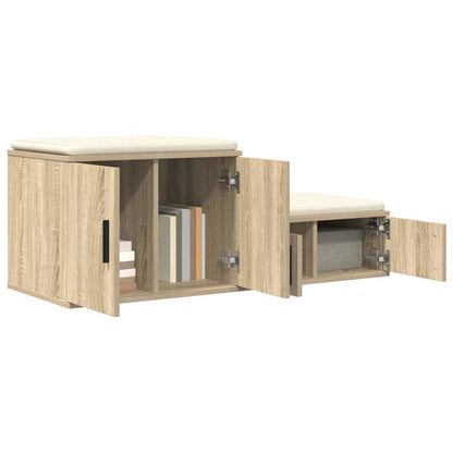 vidaXL Aufbewahrungsschrank 2 pcs Sonoma-Eiche 118 x 41 x 40 cm