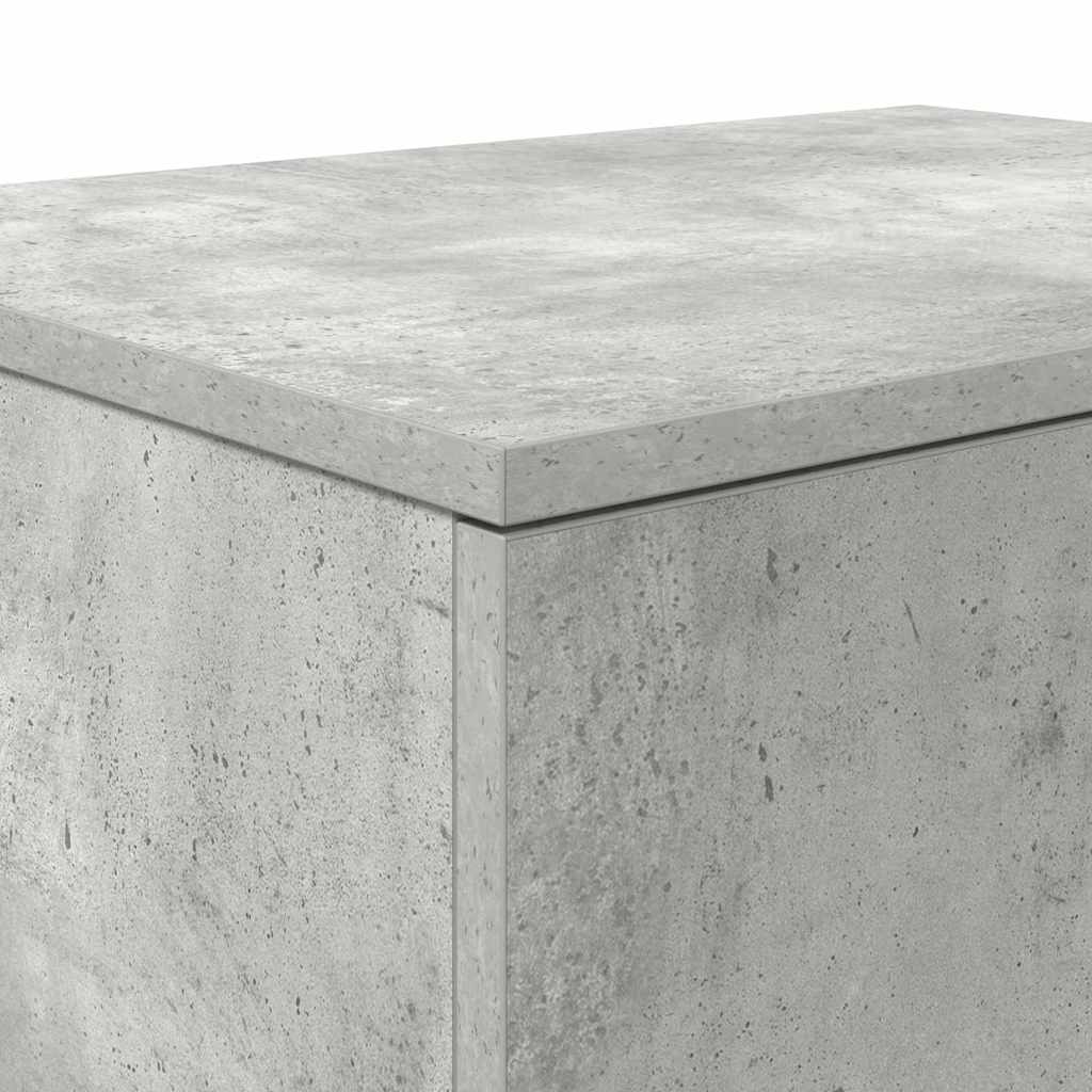 Aufbewahrungsschrank 2 pcs Beton Grau 118 x 41 x 40 cm