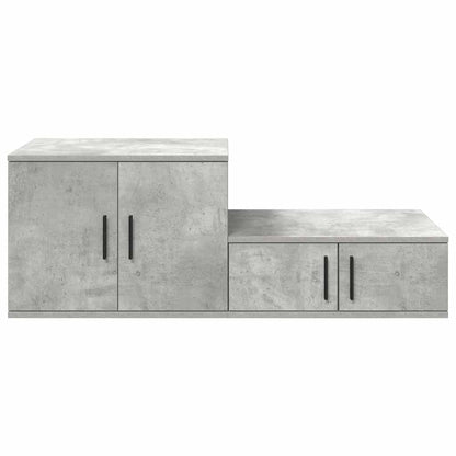 Aufbewahrungsschrank 2 pcs Beton Grau 118 x 41 x 40 cm
