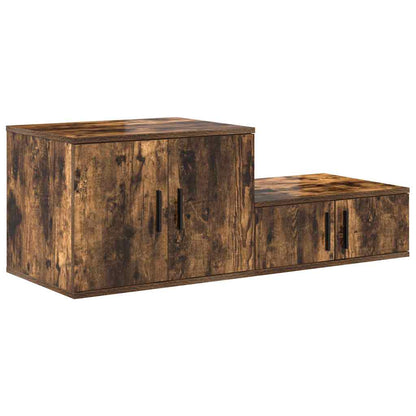 Aufbewahrungsschrank 2 pcs Geräucherte Eiche 118 x 41 x 40 cm
