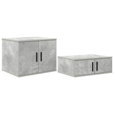 vidaXL Aufbewahrungsschrank 2 pcs Beton Grau 108 x 41 x 40 cm