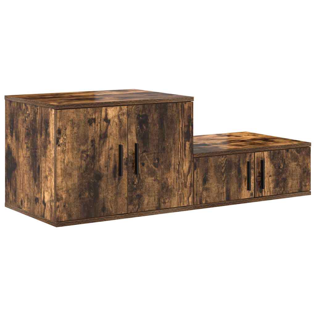 vidaXL Aufbewahrungsschrank 2 pcs Geräucherte Eiche 108 x 41 x 40 cm