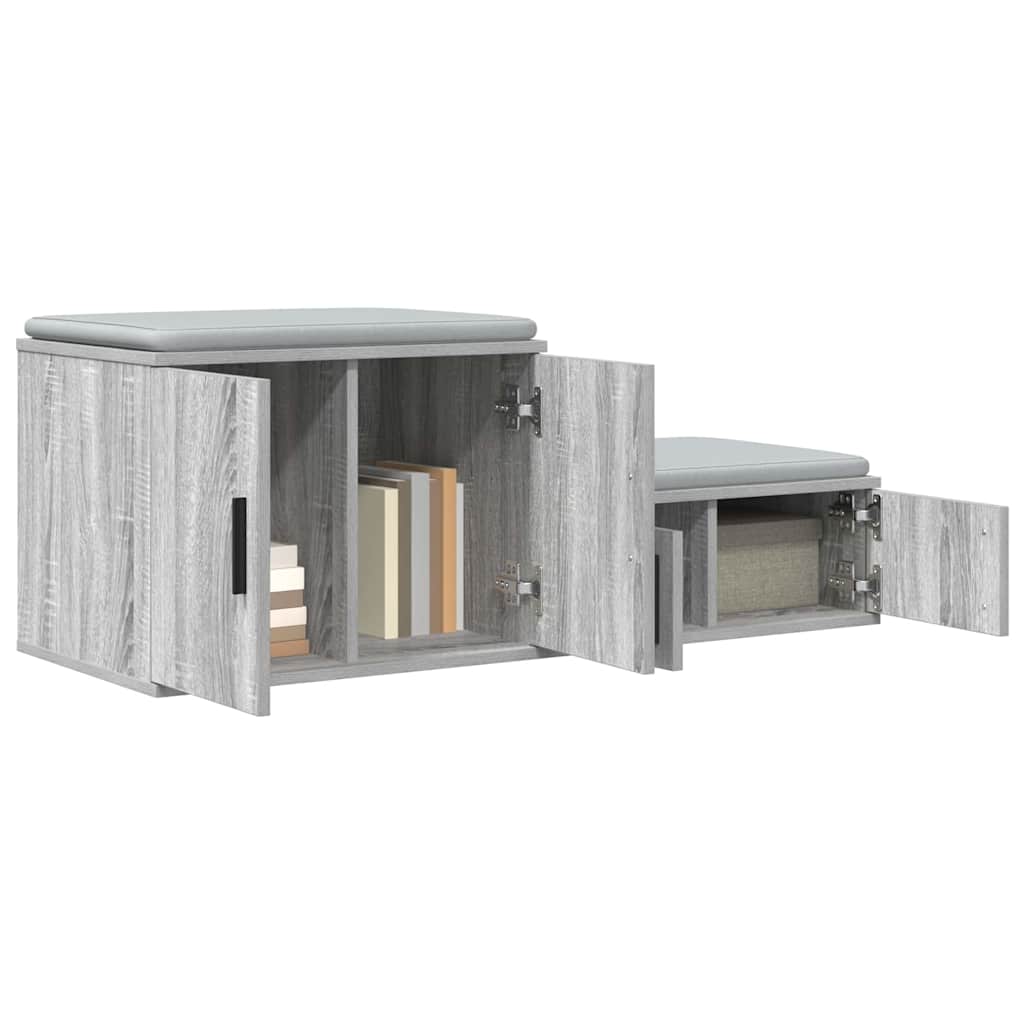 vidaXL Aufbewahrungsschrank 2 pcs Graues Sonoma 108 x 41 x 40 cm