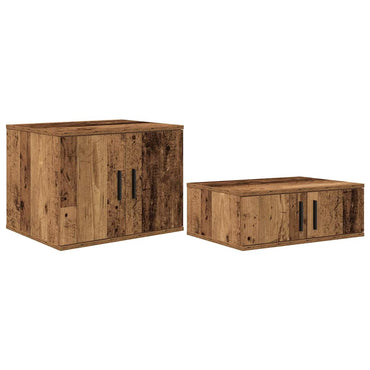 vidaXL Aufbewahrungsschrank 2 pcs Altholz 108 x 41 x 40 cm