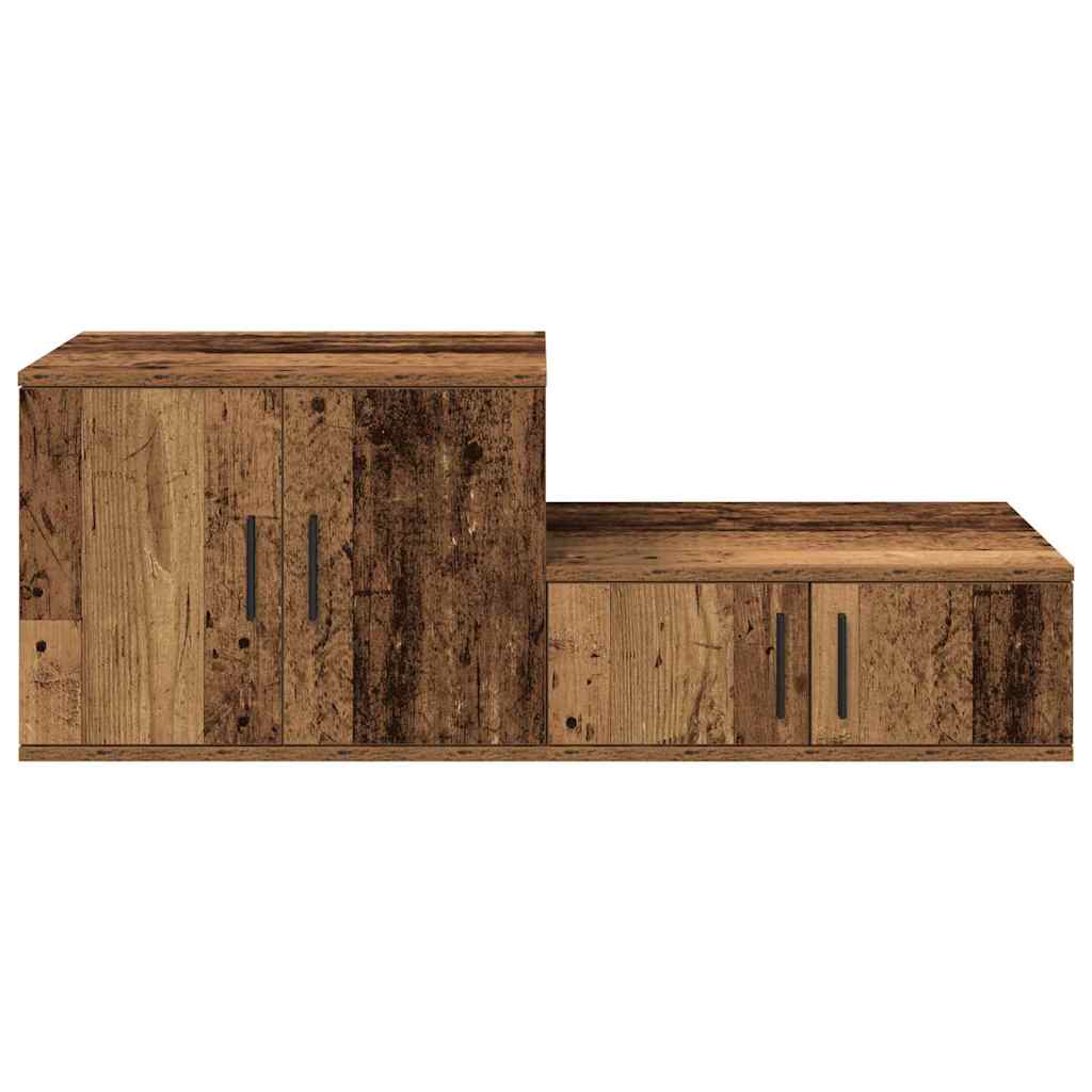 vidaXL Aufbewahrungsschrank 2 pcs Altholz 108 x 41 x 40 cm