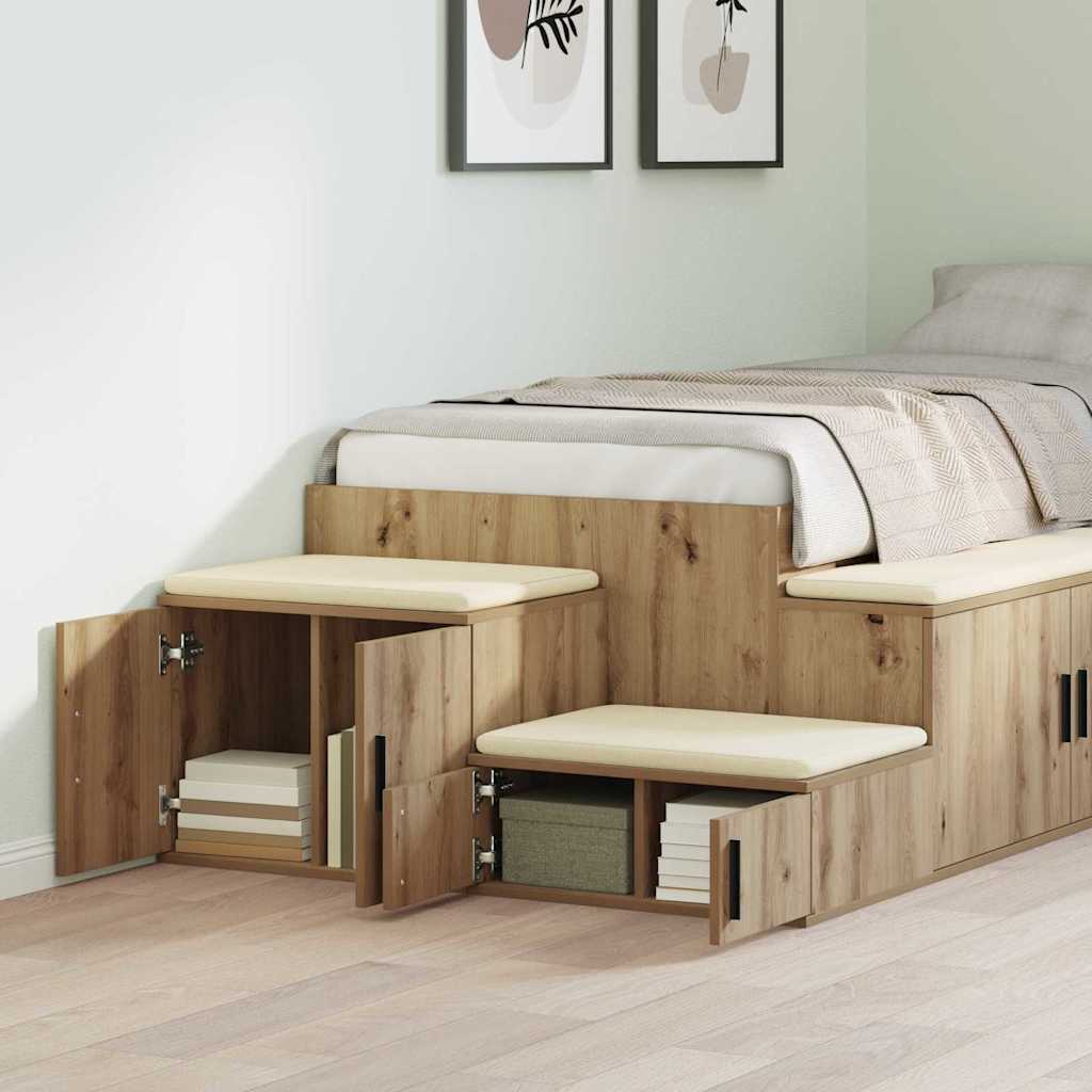 vidaXL Aufbewahrungsschrank 2 pcs Artisan-Eiche 108 x 41 x 40 cm