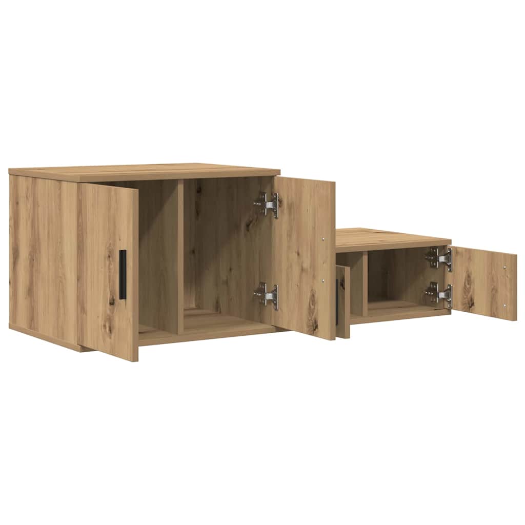 vidaXL Aufbewahrungsschrank 2 pcs Artisan-Eiche 108 x 41 x 40 cm