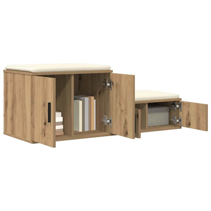 vidaXL Aufbewahrungsschrank 2 pcs Artisan-Eiche 108 x 41 x 40 cm