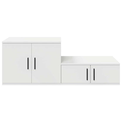 vidaXL Aufbewahrungsschrank 2 pcs Weiß 103 x 41 x 40 cm Holzwerkstoff