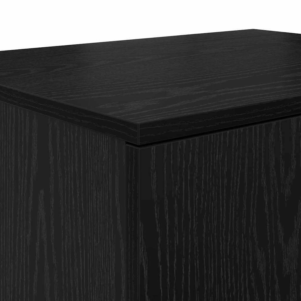 vidaXL Aufbewahrungsschrank 2 pcs Schwarz Eichen-Optik