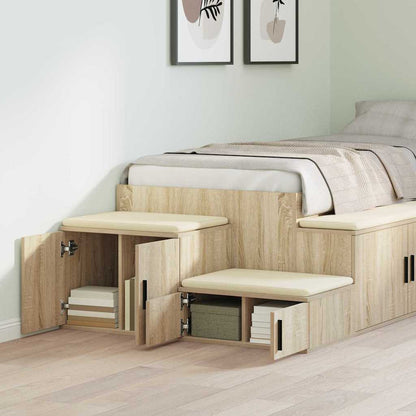 vidaXL Aufbewahrungsschrank 2 pcs Sonoma-Eiche 103 x 41 x 40 cm