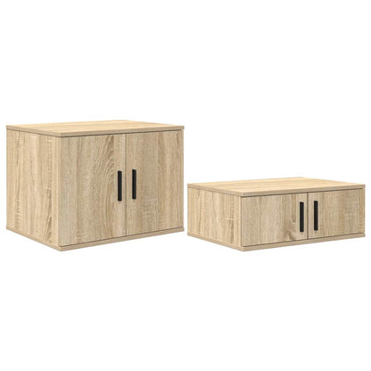 vidaXL Aufbewahrungsschrank 2 pcs Sonoma-Eiche 103 x 41 x 40 cm