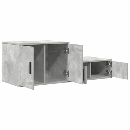 vidaXL Aufbewahrungsschrank 2 pcs Beton Grau 103 x 41 x 40 cm