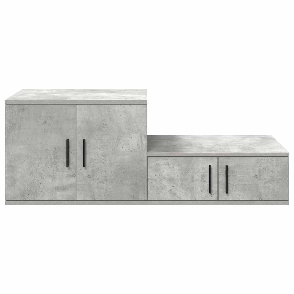 vidaXL Aufbewahrungsschrank 2 pcs Beton Grau 103 x 41 x 40 cm