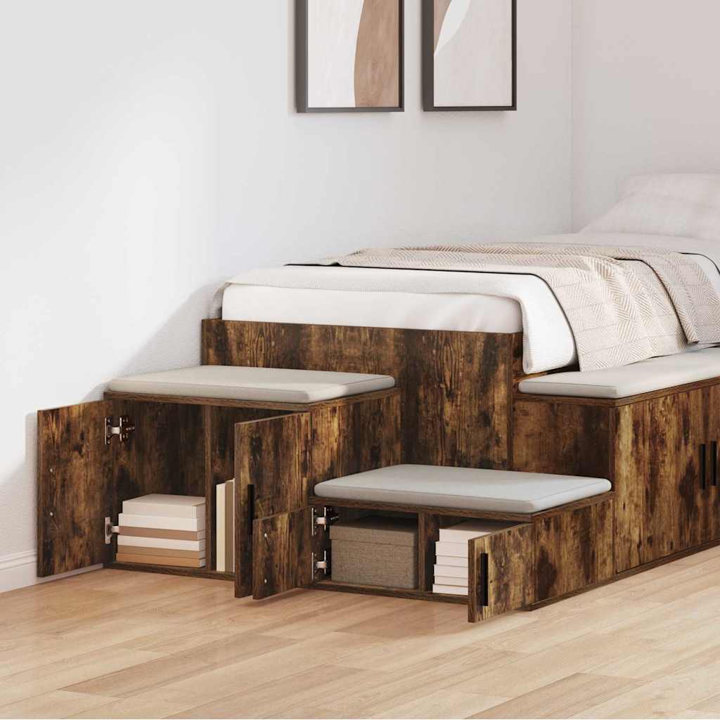 vidaXL Aufbewahrungsschrank 2 pcs Geräucherte Eiche 103 x 41 x 40 cm