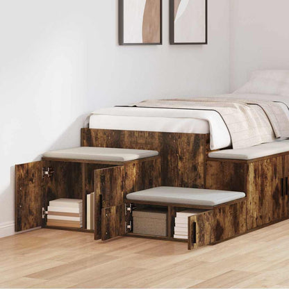 vidaXL Aufbewahrungsschrank 2 pcs Geräucherte Eiche 103 x 41 x 40 cm