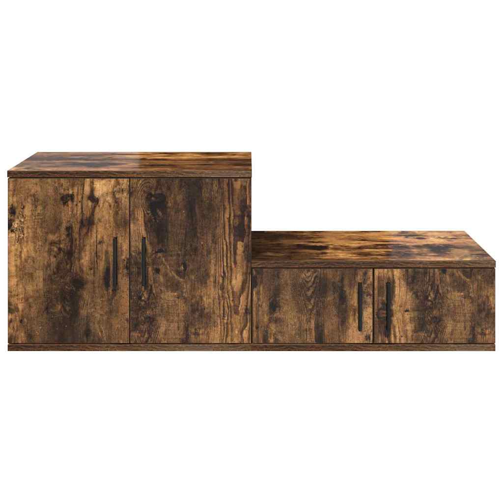 vidaXL Aufbewahrungsschrank 2 pcs Geräucherte Eiche 103 x 41 x 40 cm