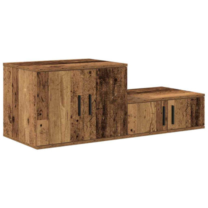 vidaXL Aufbewahrungsschrank 2 pcs Altholz 103 x 41 x 40 cm