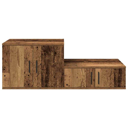 vidaXL Aufbewahrungsschrank 2 pcs Altholz 103 x 41 x 40 cm