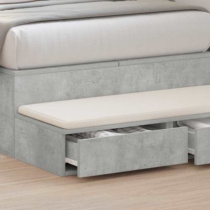 vidaXL Bettschubladen Beton Grau 100 x 36,5 x 16,5 cm Holzwerkstoff