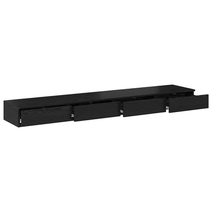 vidaXL Bettschubladen Schwarz Eichen-Optik 200 x 36,5 x 16,5 cm