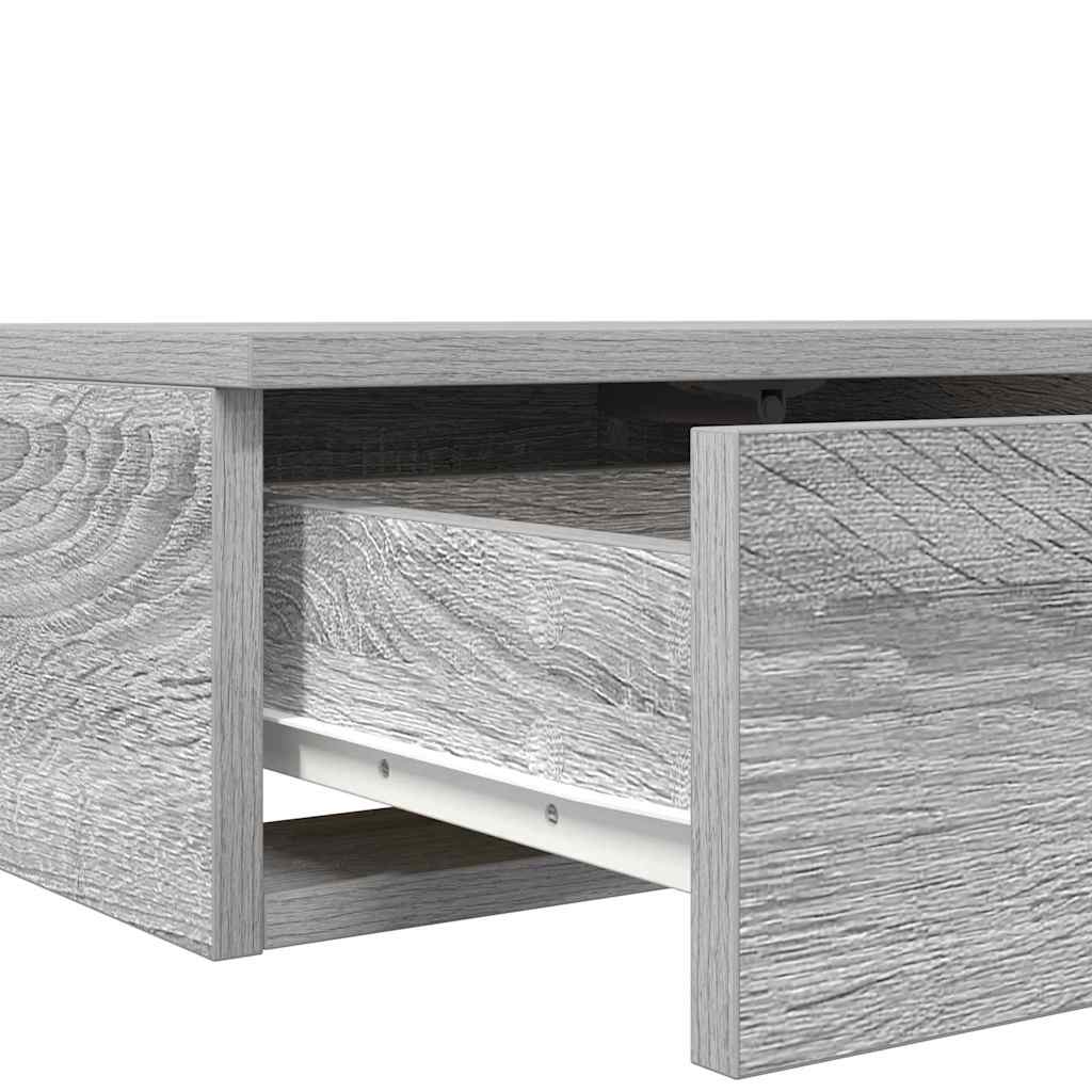 vidaXL Bettschubladen Graues Sonoma 200 x 36,5 x 16,5 cm Holzwerkstoff