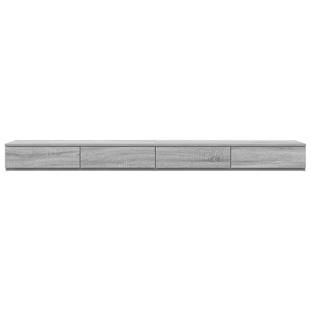 vidaXL Bettschubladen Graues Sonoma 200 x 36,5 x 16,5 cm Holzwerkstoff