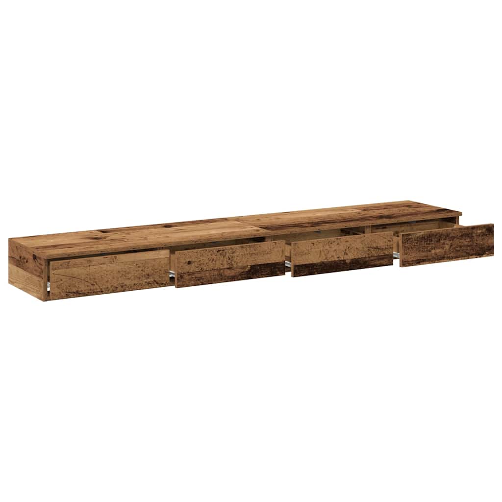 vidaXL Bettschubladen Altholz 200 x 36,5 x 16,5 cm Holzwerkstoff