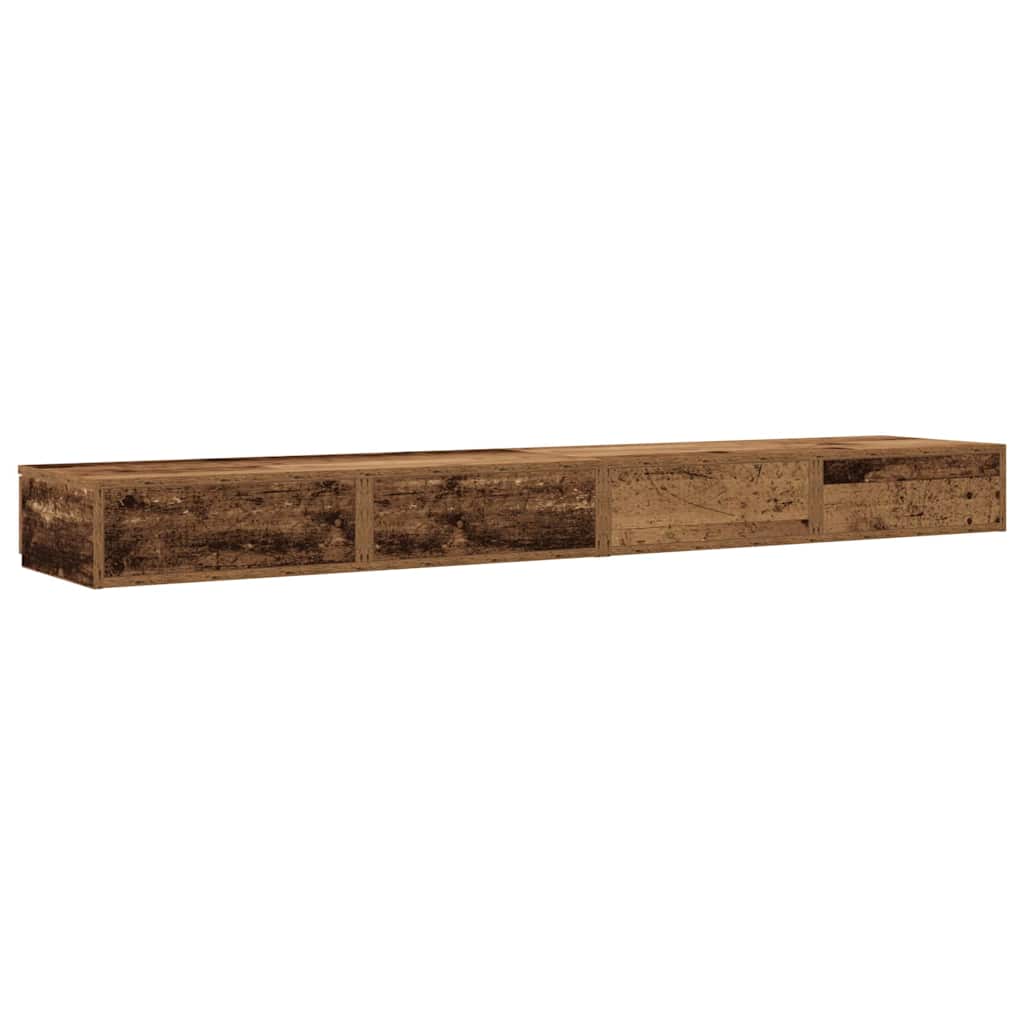 vidaXL Bettschubladen Altholz 200 x 36,5 x 16,5 cm Holzwerkstoff