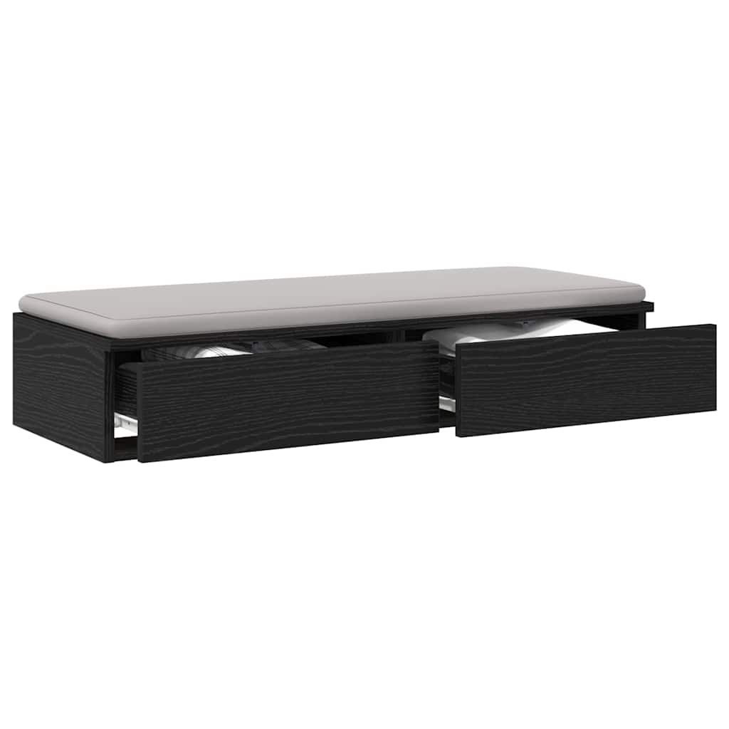 vidaXL Bettschubladen Schwarz Eichen-Optik 80 x 36,5 x 16,5 cm