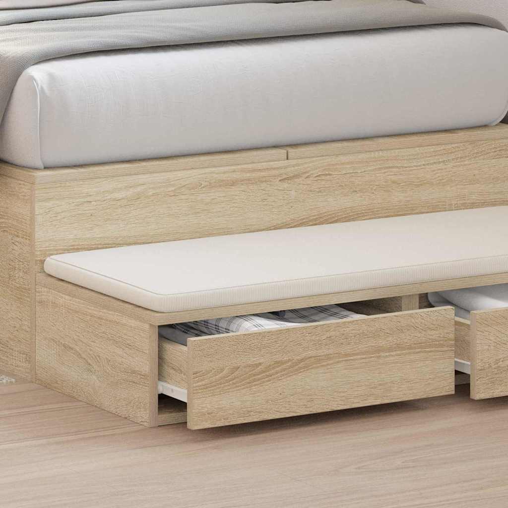 vidaXL Bettschubladen Sonoma-Eiche 80 x 36,5 x 16,5 cm Holzwerkstoff