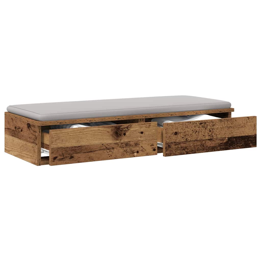 vidaXL Bettschubladen Altholz 80 x 36,5 x 16,5 cm Holzwerkstoff