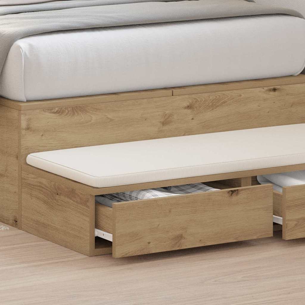 vidaXL Bettschubladen Artisan-Eiche 80 x 36,5 x 16,5 cm Holzwerkstoff