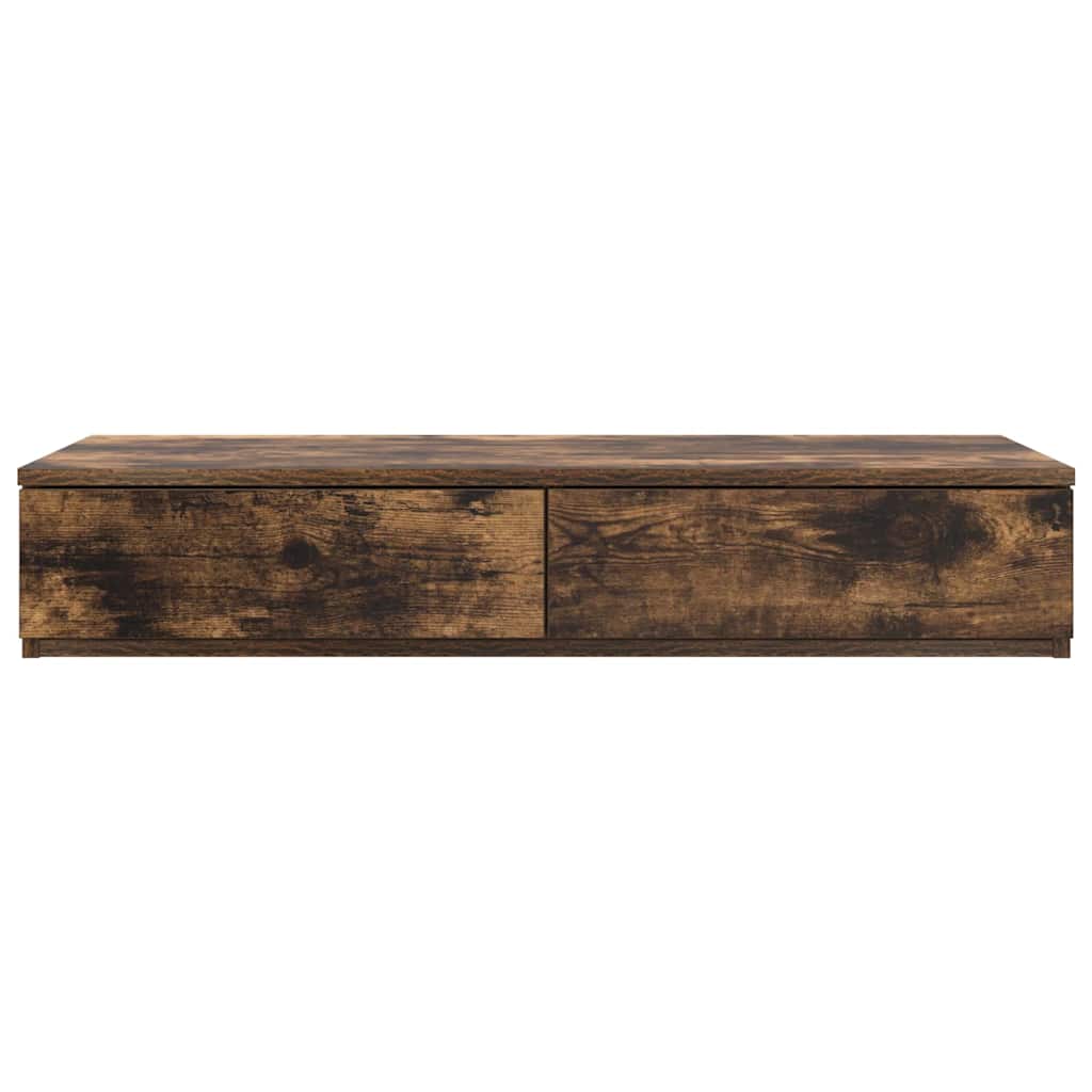 vidaXL Tiroirs de lit chêne fumé 90 x 36,5 x 16,5 cm